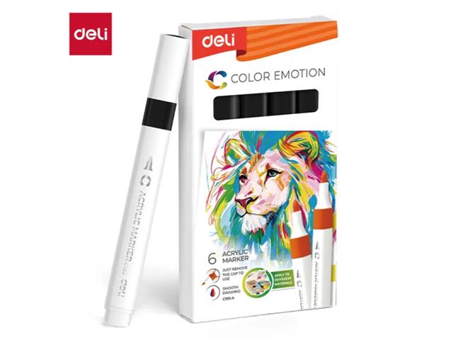 DELI-MARKER AKRYLOWY CZARNY 10 /6/