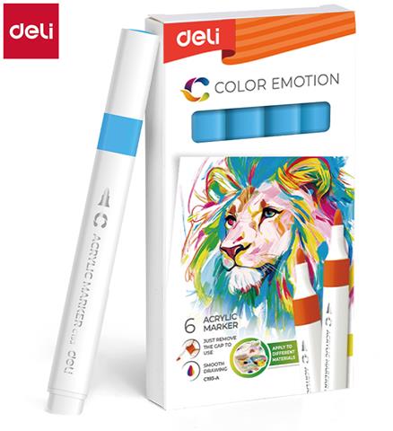 DELI-MARKER AKRYLOWY BŁĘKITNY 29 /6/