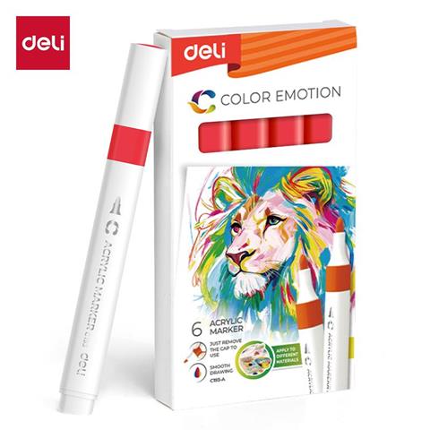 DELI-MARKER AKRYLOWY CZERWONY 36 /6/