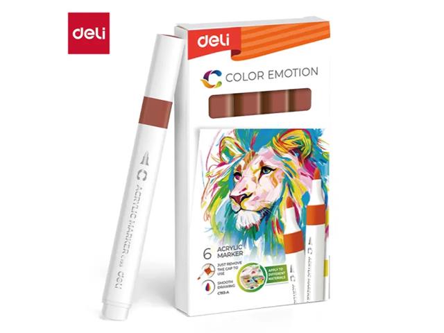 DELI-MARKER AKRYLOWY BRĄZOWY 38 /6/