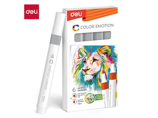 DELI-MARKER AKRYLOWY SZARY 130 /6/