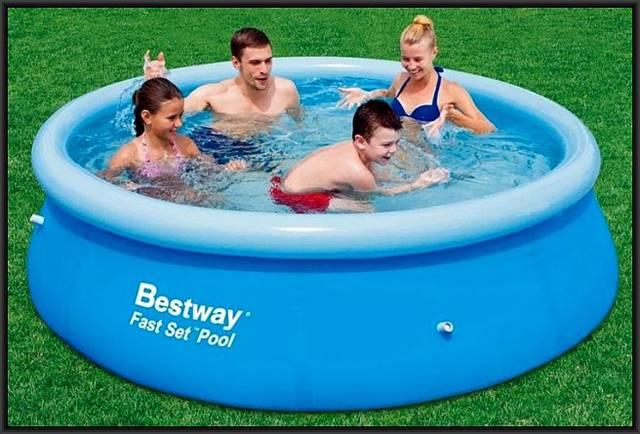 bestway basen rozporowy z dm. kołnierzem 244x66cm 2100l 57265