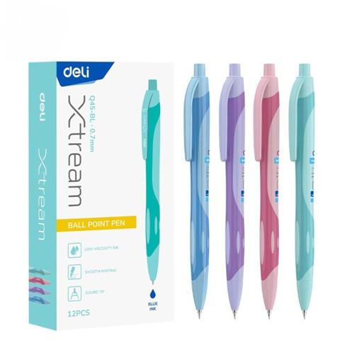 DELI-DŁUGOPIS AUTOMATYCZNY 0,7MM SERIA XTREAM MIX KOL. NIEBIESKI