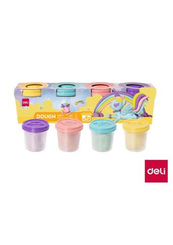 DELI MASA PLASTYCZNA 4 KOLORY PASTEL EY003-4