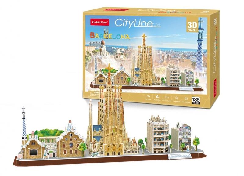 dante puzzle 3d city line barcelona 186el 20256