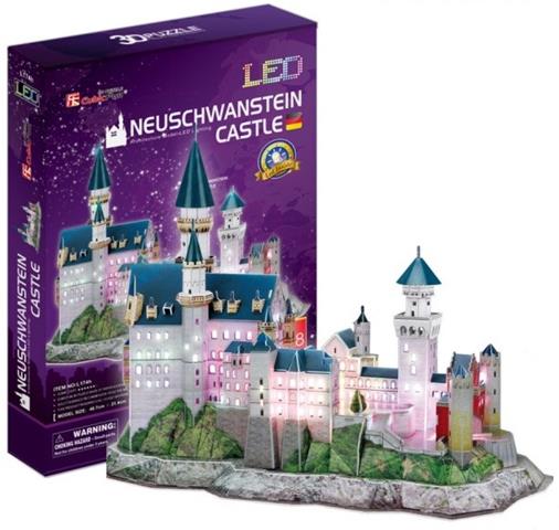 dante puzzle 3d led zamek neuschwanstein128el l174h
