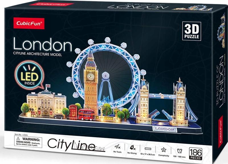 CUBIC FUN PUZZLE 3D CITYLINE LONDYN LED 5324 DANTE