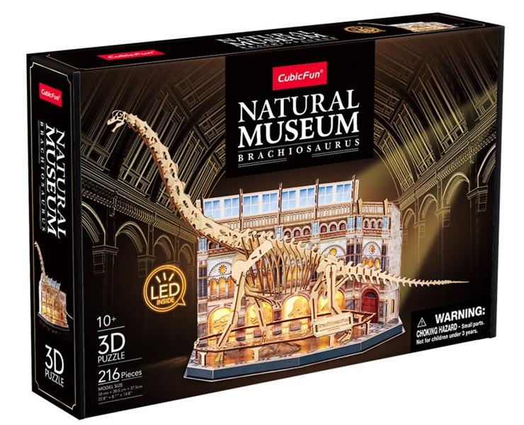 CUBIC FUN PUZZLE 3D LED NATURAL MUSEUM BRACHIOZAUR DANTE