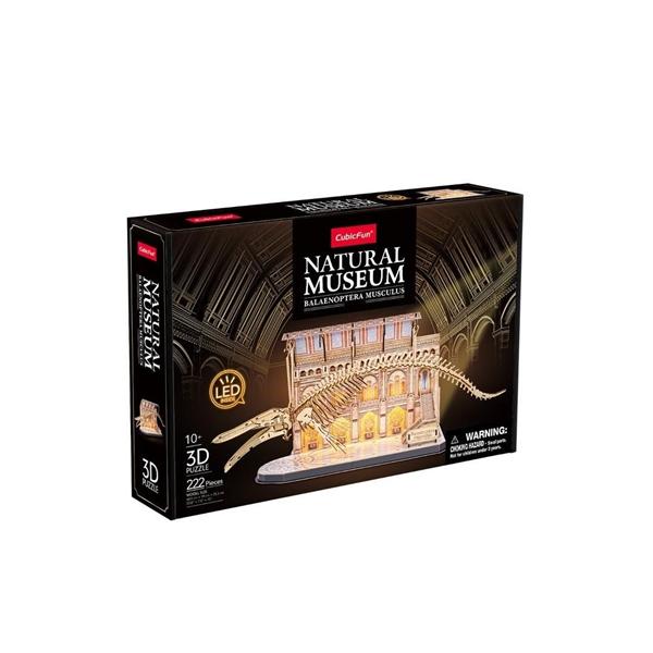 CUBIC FUN PUZZLE 3D LED NATURAL MUSEUM PŁTEWAL BŁĘKITNY DANTE