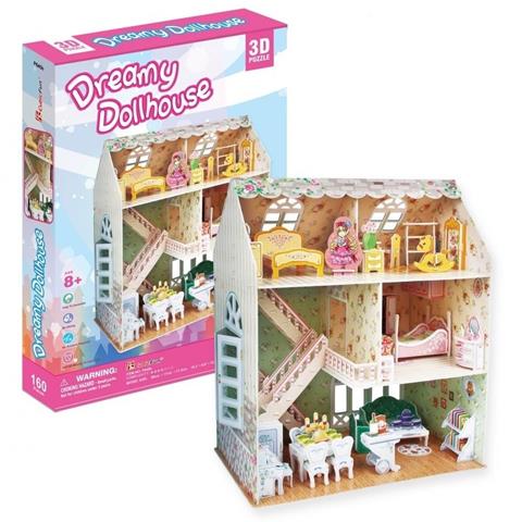 dante puzzle 3d domek dla lalek dreamy 160el  p645h