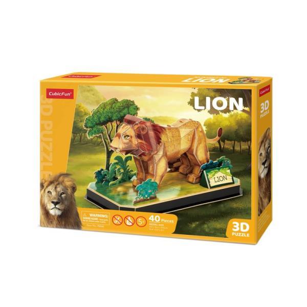 puzzle 3d zwierzęta lew p856h cubic fun