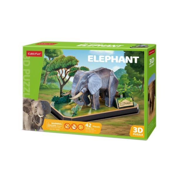 puzzle 3d zwierzęta słoń p858h cubic fun