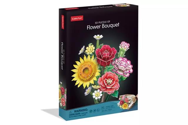 DANTE PUZZLE 3D 363 EL. DUŻY BUKIET KWIATÓW CUBIC FUN 8653
