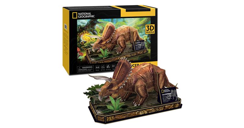 puzzle 3d triceratops national geographic ds1052 cubic fun