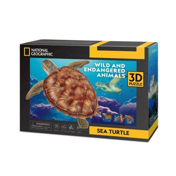 puzzle 3d żółw morski ds1080h cubic fun