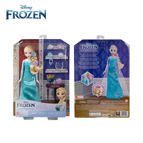 FROZEN LALKA ELSA Z AKCESORIAMI DO WŁOSÓW HMD56 MATTEL