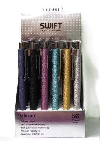 VISTAR DŁUGOPIS ŻELOWY OLEJOWY METALOWY VINSON SWIFT 7118 /36/