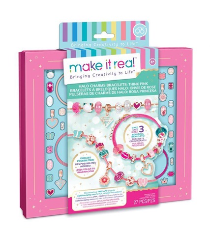 MAKE IT REAL ZESTAW DO ROBIENIE BRANSOLETEK HALO CHARMS BRACELETS: THINK PINK 27EL ORBICO