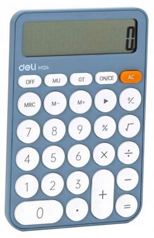 DELI-KALKULATOR M124 12-POZYCYJNY NIEBIESKI
