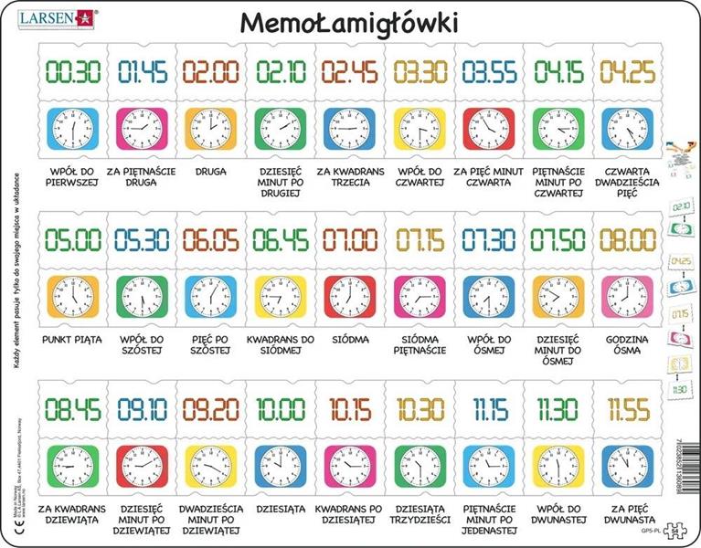 LARSEN MEMOŁAMIGŁÓWKI ZEGAR I CZAS TACTIC
