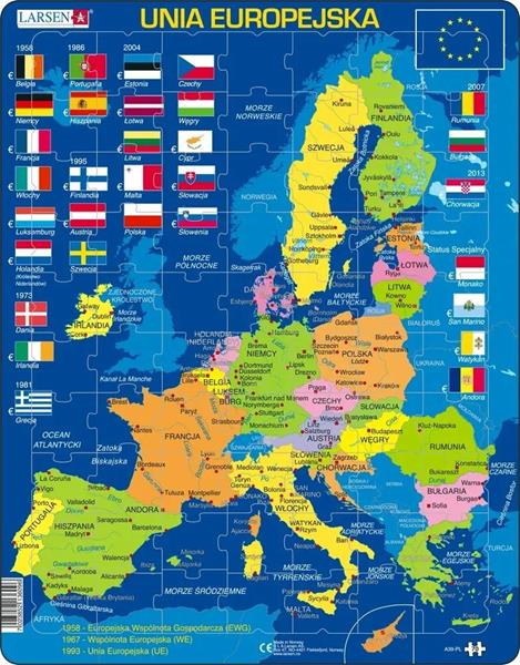 larsen układanka unia europejska mapa i flagi tactic
