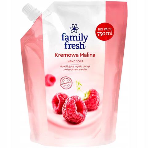 FAMILY FRESH MYDŁO W PŁYNIE ZAPAS 750ML MALINA ORKLA