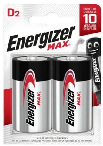 ENERGIZER BATERIA R20 OP.2SZT MAX D ALKALICZNE KOD SAPE 301533400
