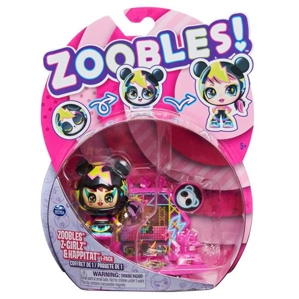 ZOOBLES TRANSFORMUJĄCA FIGURKA Z-GIRLZ BAM BOP+AKCESORIA HAPPITAT