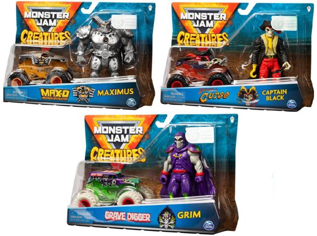 SPIN MASTER MONSTER JAM AUTO 1:64 Z FIGURKĄ MIX 6055108
