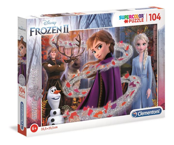 clementoni puzzle 104el glitter frozen ii 20162 33,5x23.5cm