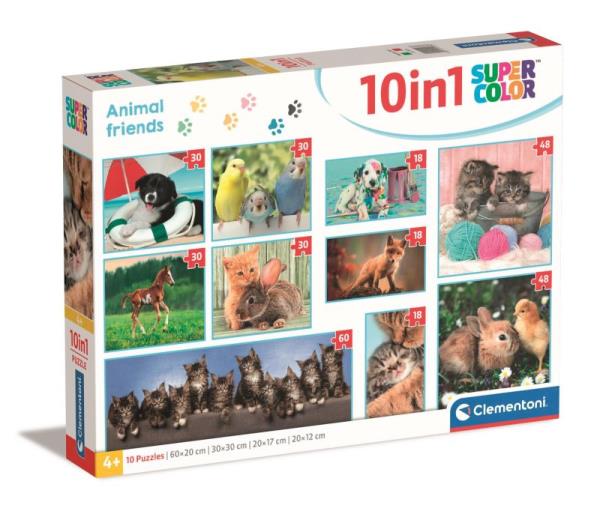 clementoni puzzle 10w1 animal friends 20283