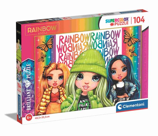 clementoni puzzle 104el brilliant rainbow 20342 48,5x33,5cm