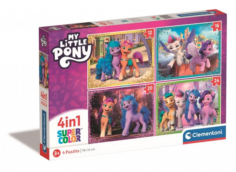 clementoni puzzle 4w1 my little pony 21519 19x14cm