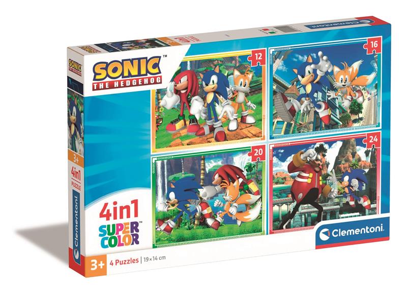 clementoni puzzle 4w1 sonic 21522 19x14cm