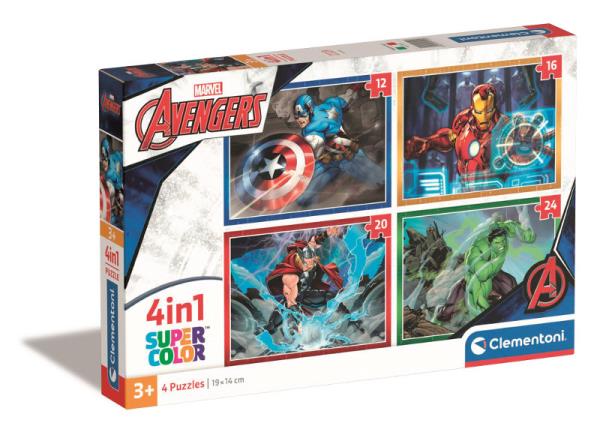 clementoni puzzle 4w1 avengers 21525 19x14cm