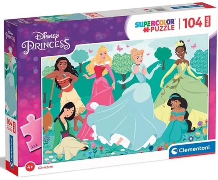 clementoni puzzle 104el maxi princess 23767 48,5x33,5cm