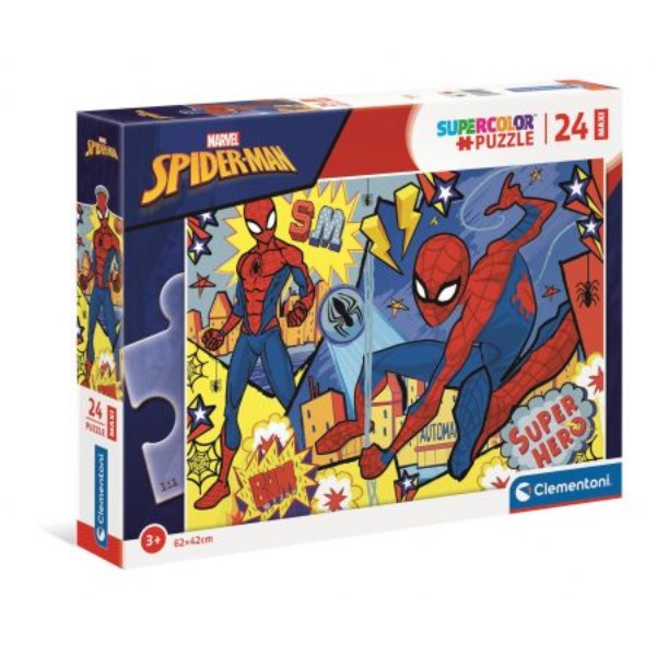 clementoni puzzle 24el maxi spiderman 62x42cm 24216