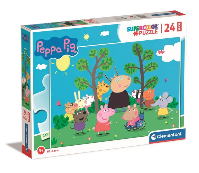 clementoni puzzle 24el maxi świnka peppa 24237 62x42cm