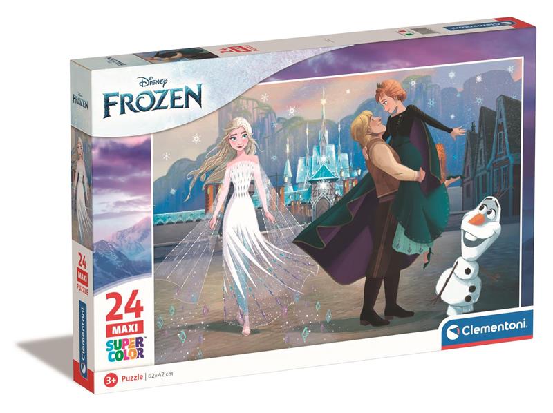 clementoni puzzle 24el maxi frozen 24242 62x42cm