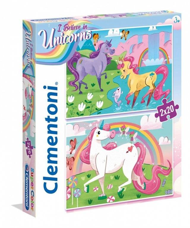 clementoni puzzle 2x20el jednorożce24754