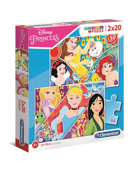 clementoni puzzle 2x20el princess 24766