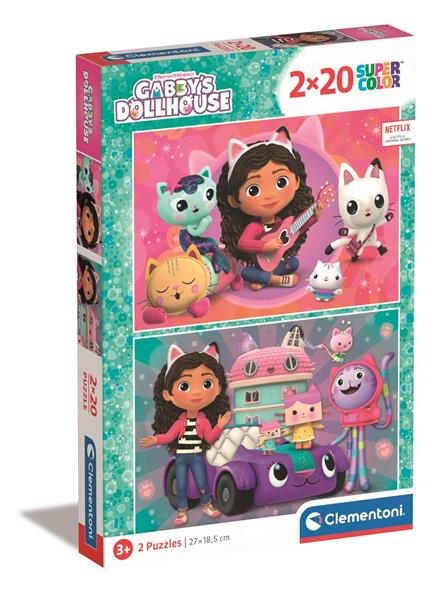 clementoni puzzle 2x20el koci domek gabi 24802