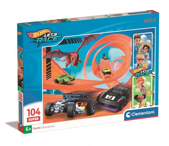 clementoni puzzle 104el hot wheels 25776 48.5x33.5cm