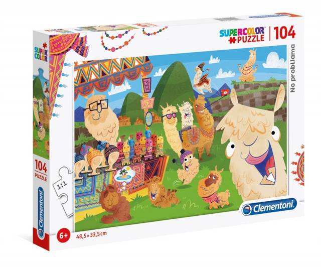 CLEMENTONI PUZZLE 104EL SUPER KOLOR LAMA48,5x33,5cm 27279