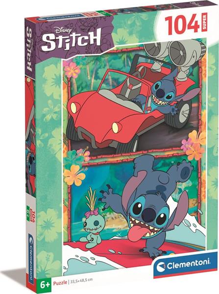 clementoni puzzle 104el stitch 27571 48.5x33.5cm