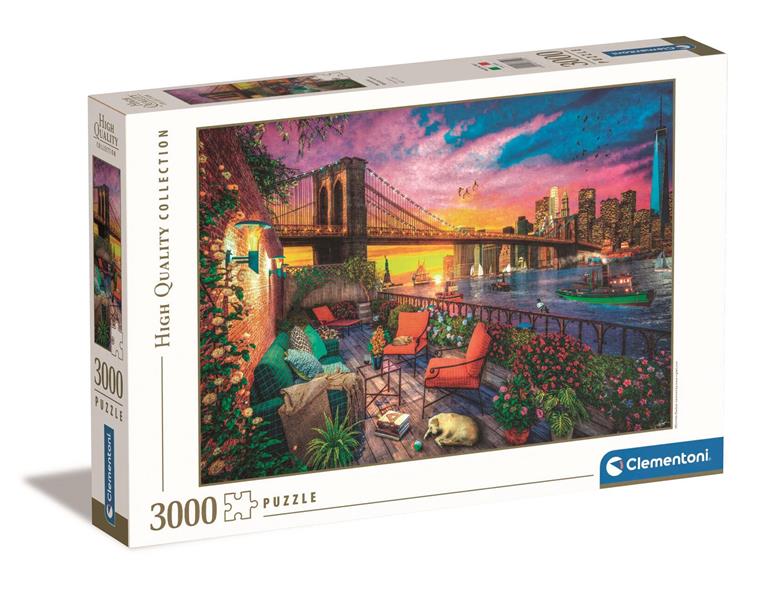 clementoni puzzle 3000el. manhatan balcony sunset 33552 118.4x84.5cm