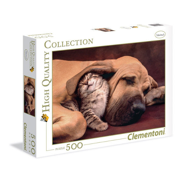 clementoni puzzle 500el pies z kotem 3502049x36cm