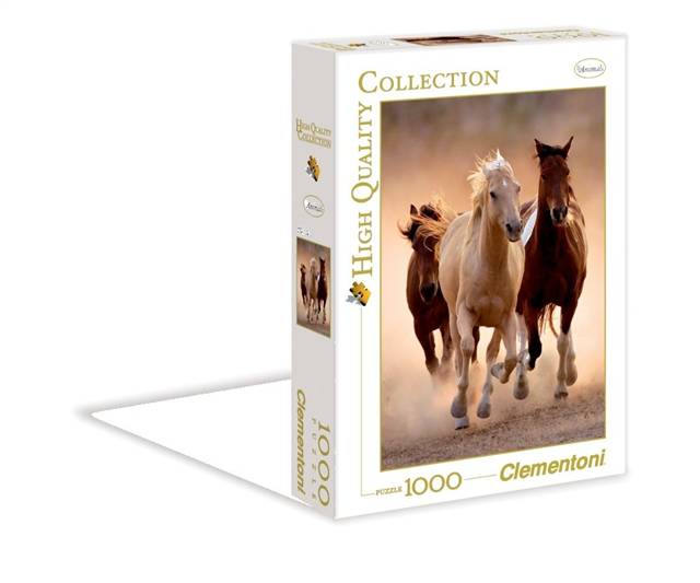 clementoni puzzle 1000el. 39168 konie w galopie 69x50cm