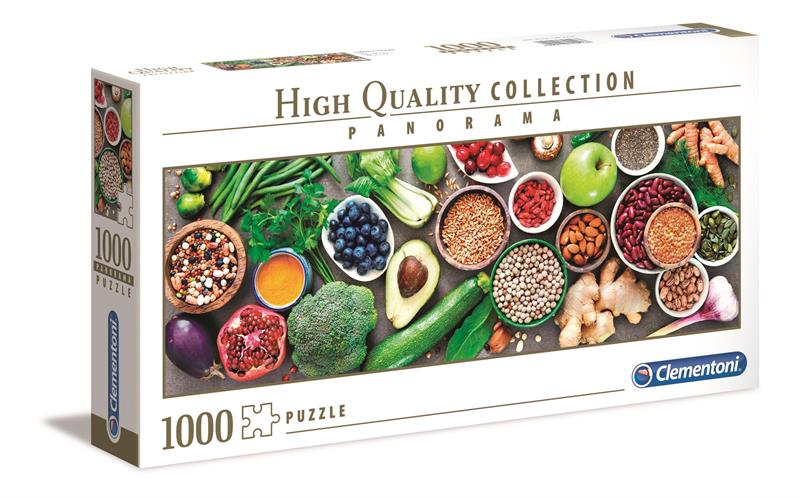 clementoni puzzle 1000el panorama hq healthy veggie 39518