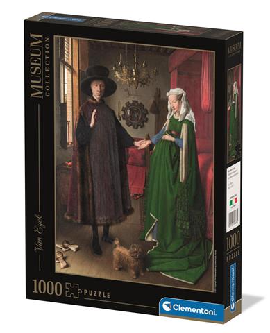 clementoni puzzle 1000el museum collection jan van eyck arnolfini i jego żona 3966 50x70cm